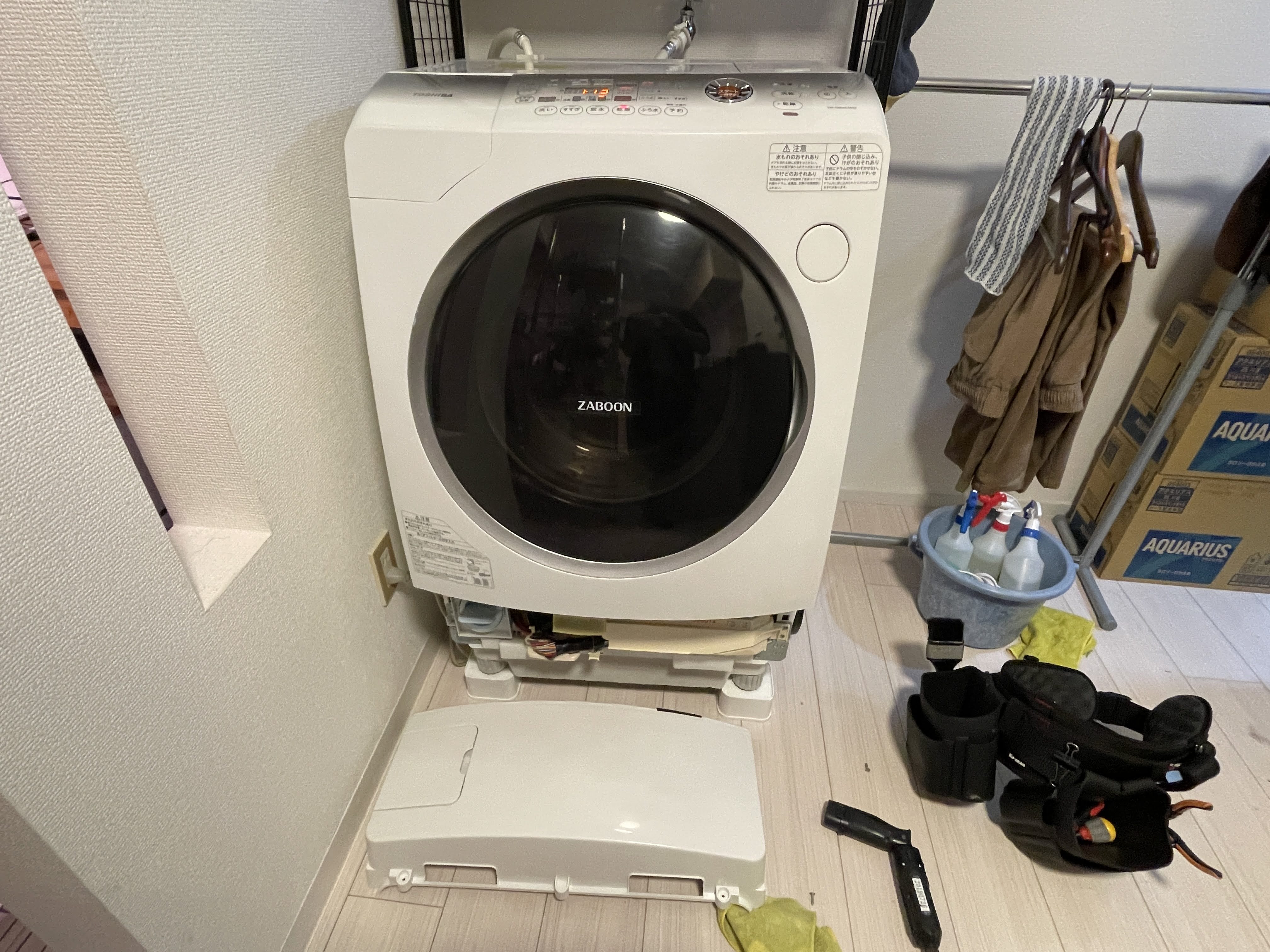 ドラム式洗濯機 分解クリーニング 高崎市金古町、2024/08/28 M様邸