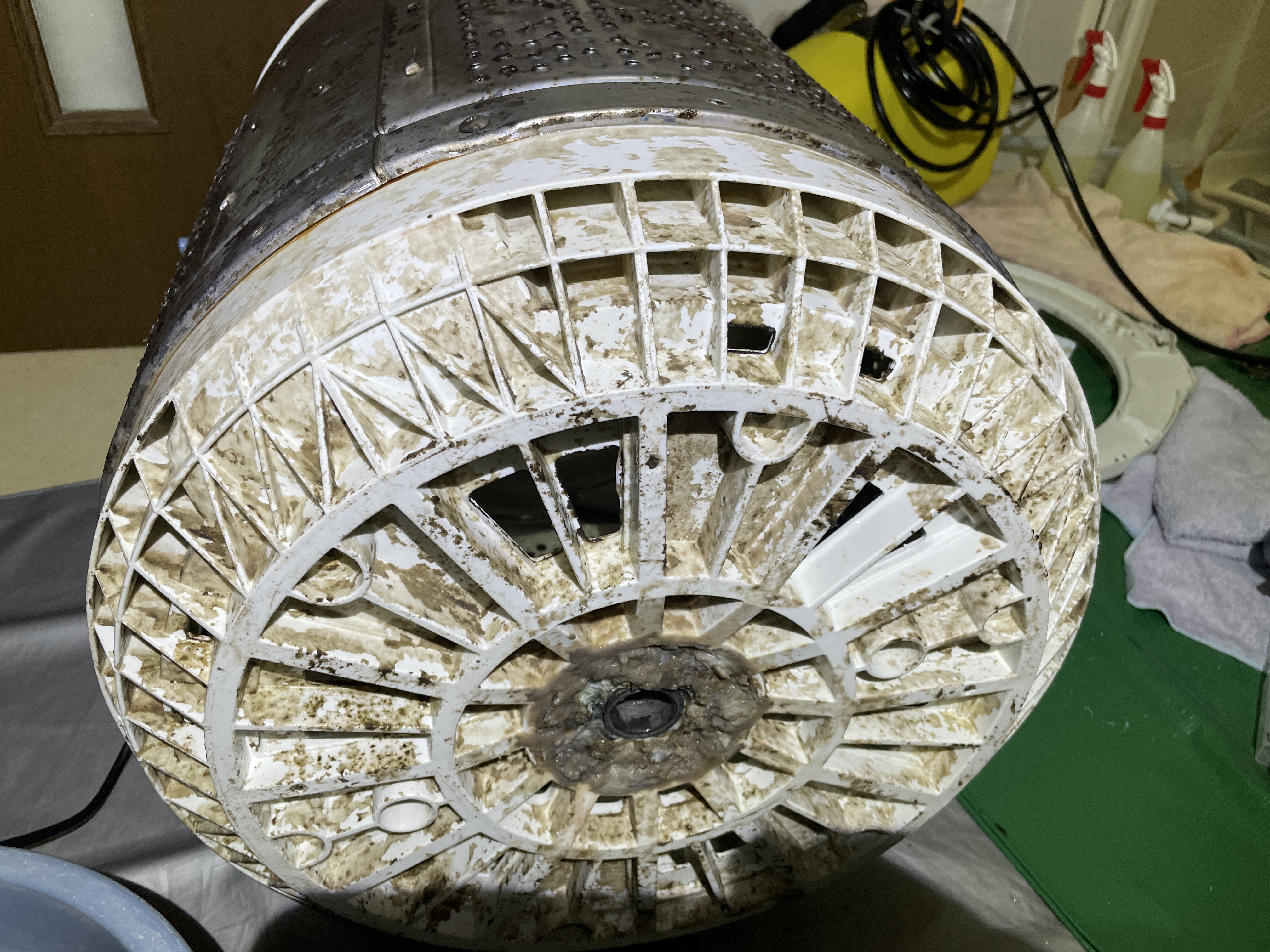 洗濯機（洗濯槽）-縦型 完全分解クリーニング 前橋市上細井町、K様邸
